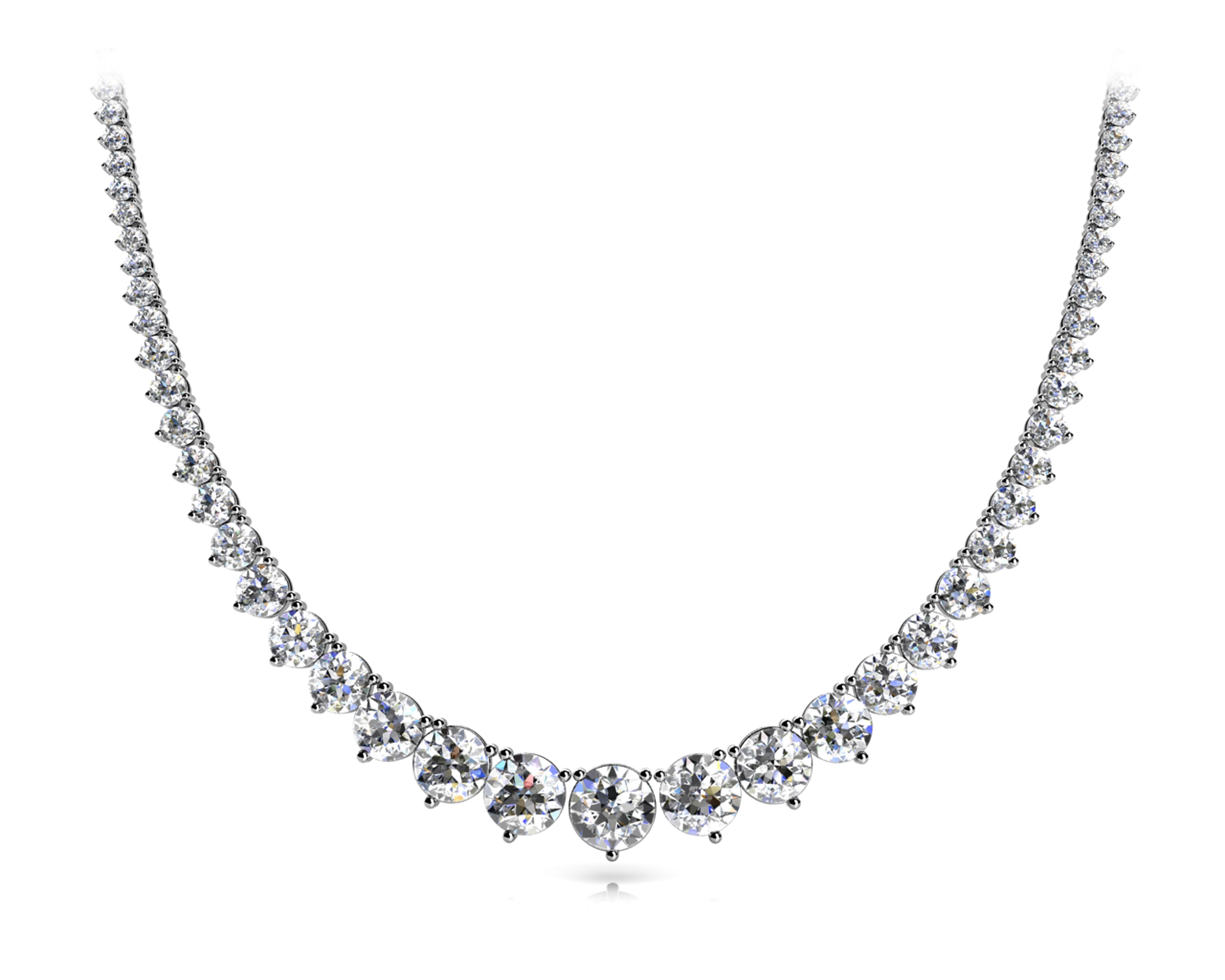 3 Prong Graduated necklace - Image 2