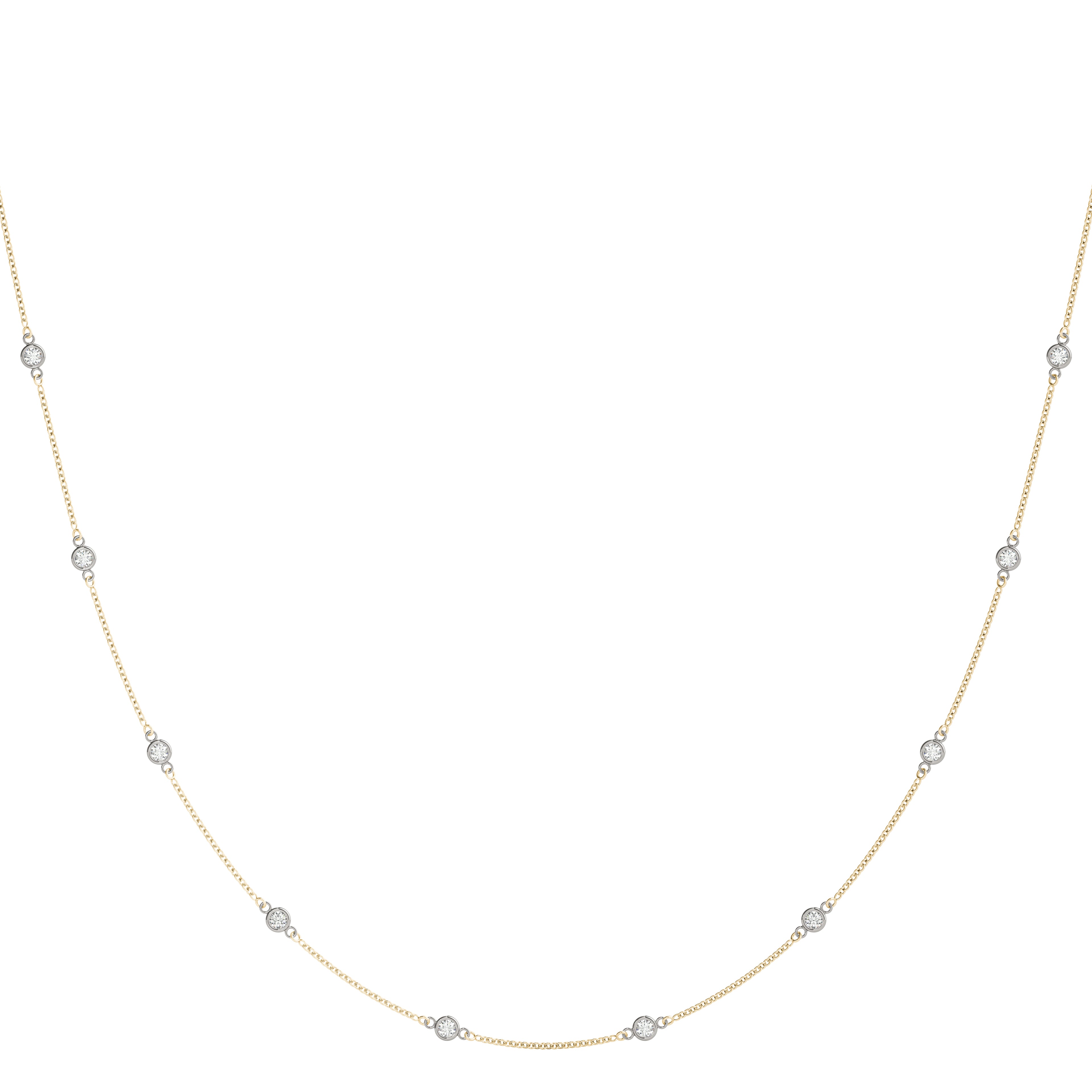 .030 (1.1mm) DIA STATION NECKLACE - Image 7