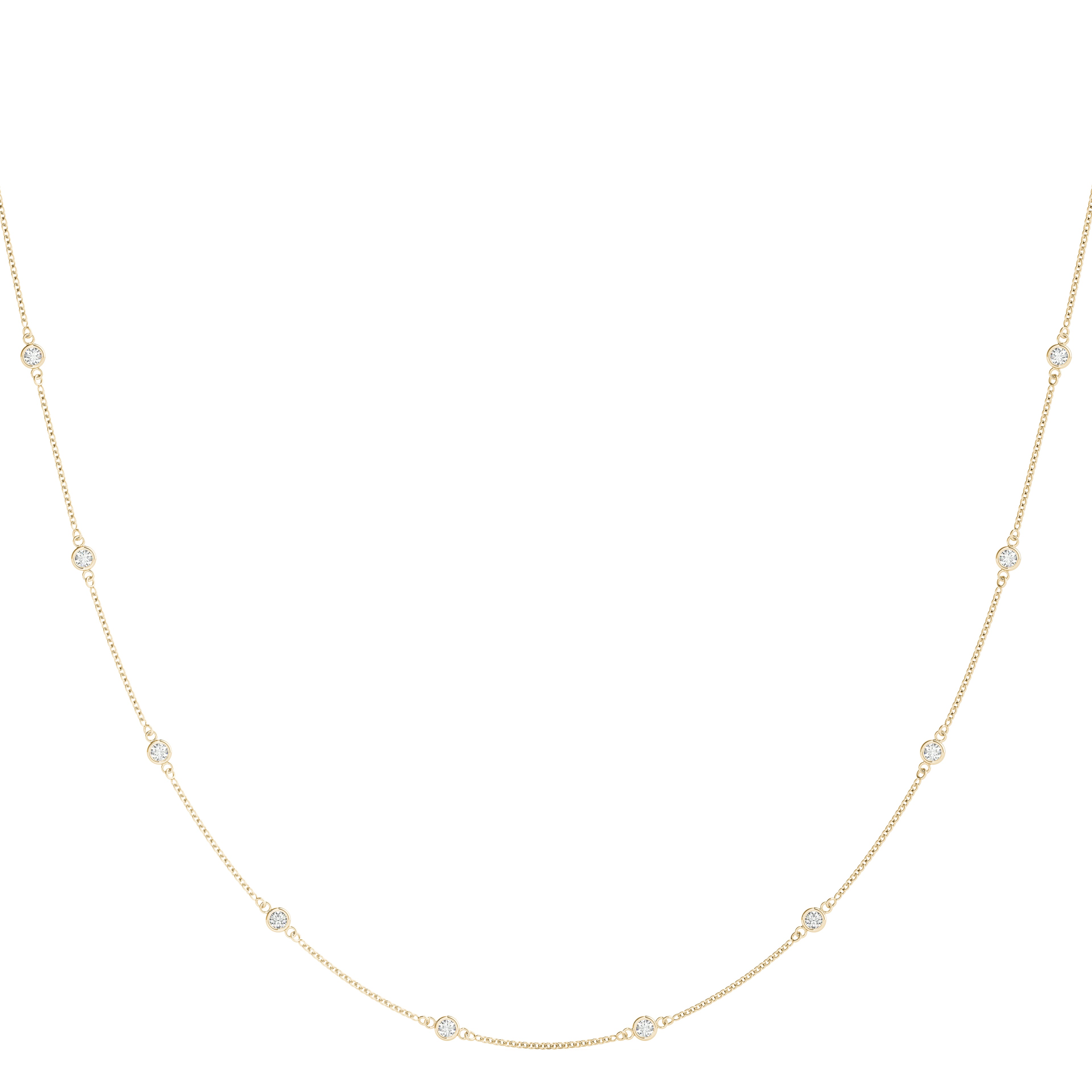 .030 (1.1mm) DIA STATION NECKLACE - Image 3