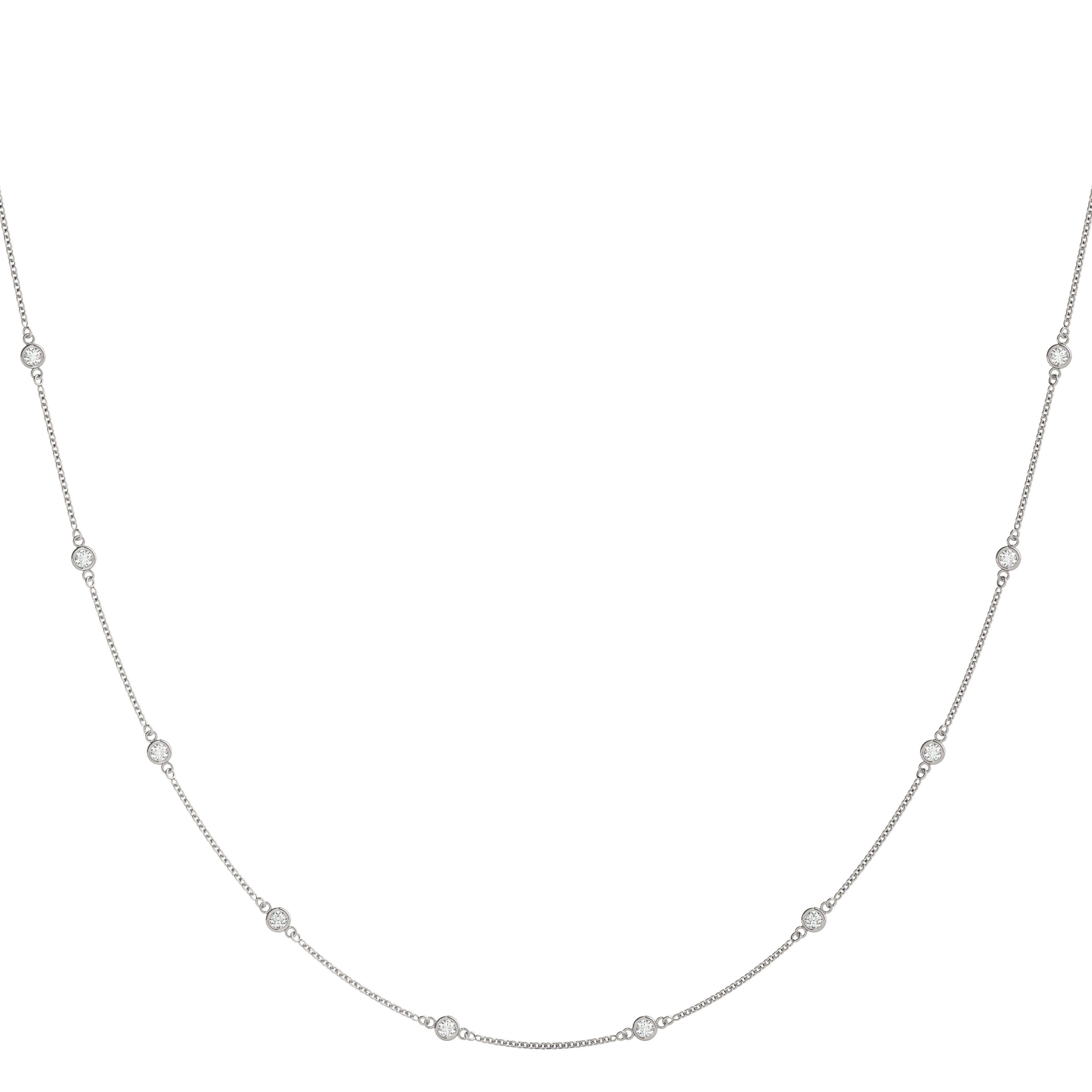 .030 (1.1mm) DIA STATION NECKLACE - Image 2
