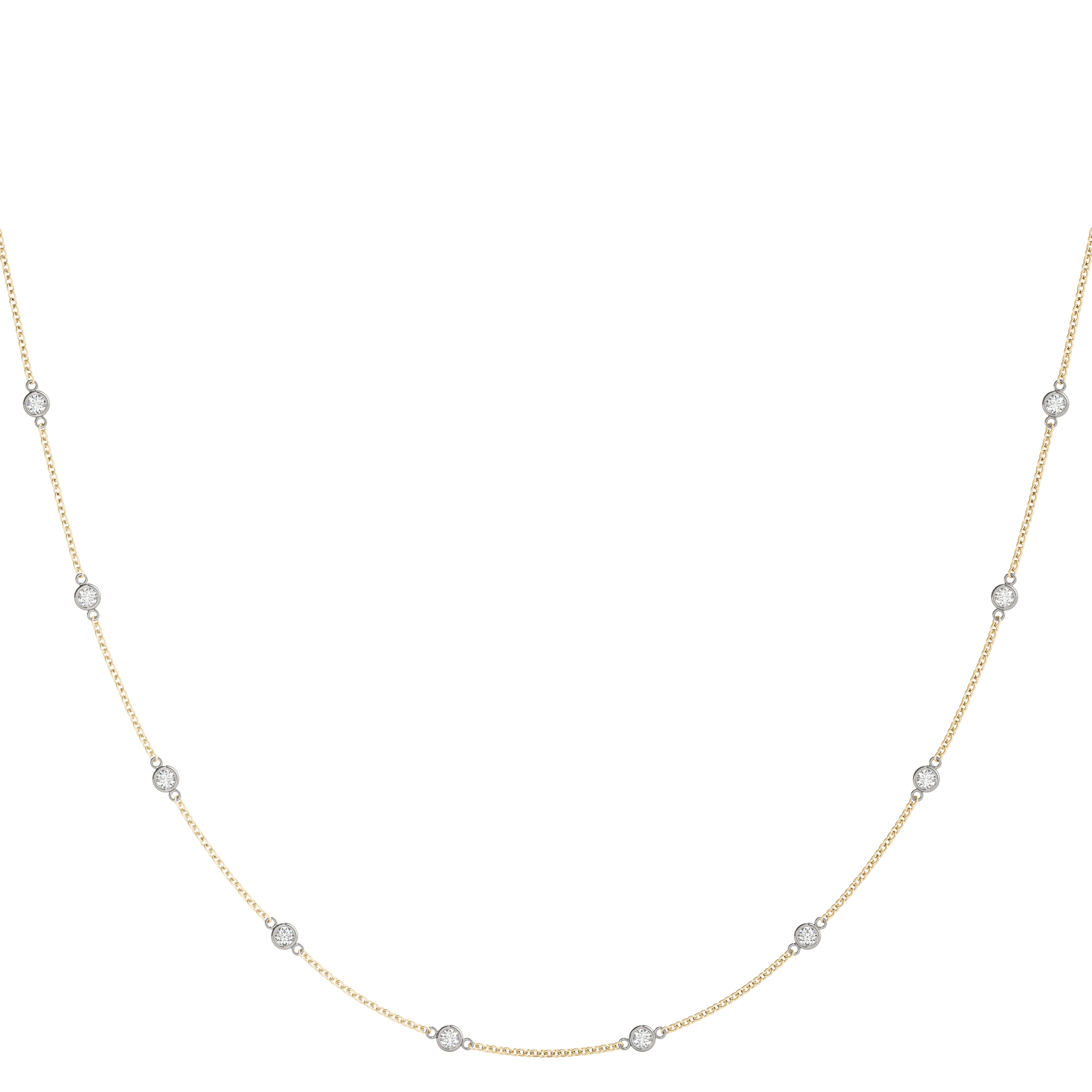 .040 (1.4mm) DIA STATION NECKLACE - Image 4