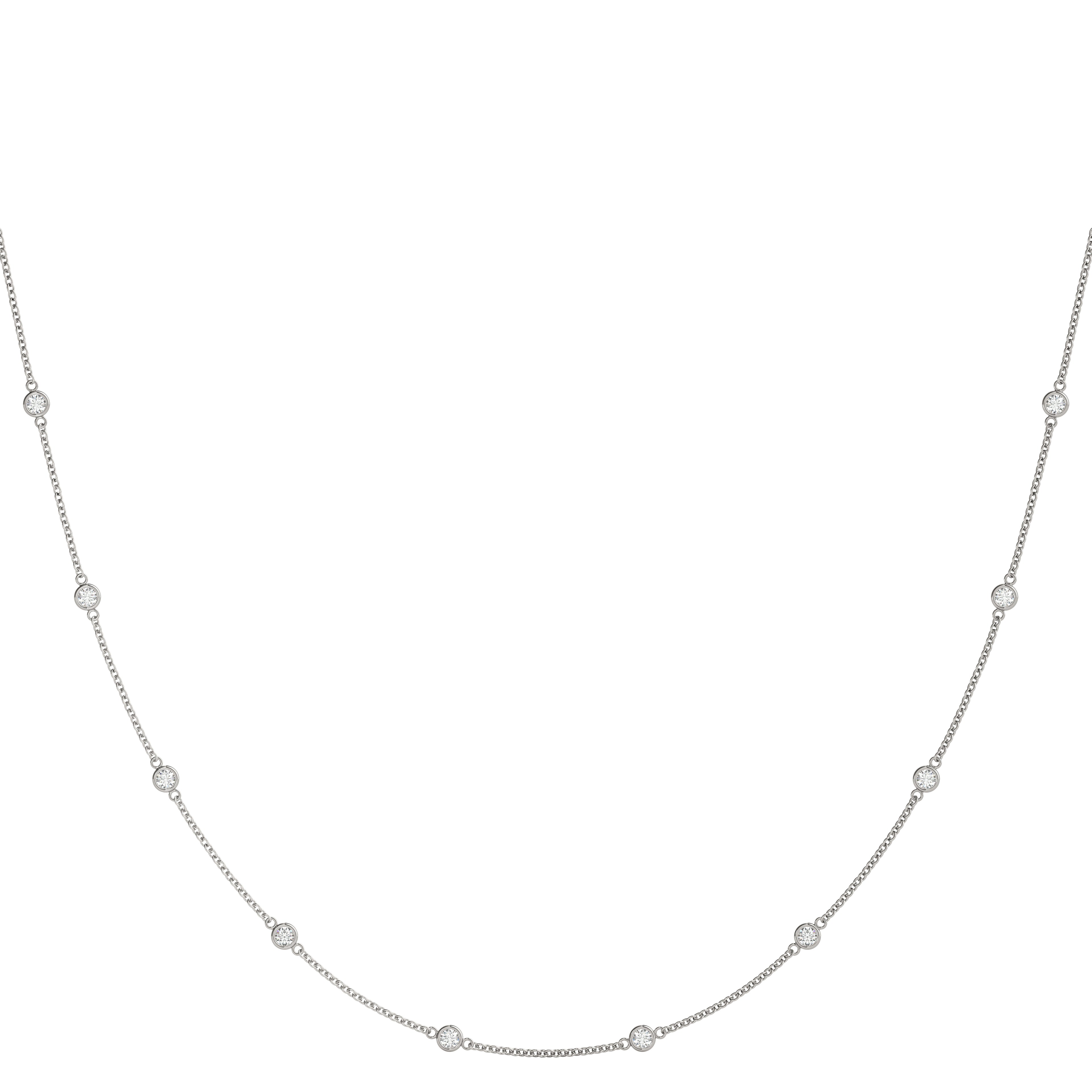 .040 (1.4mm) DIA STATION NECKLACE - Image 2