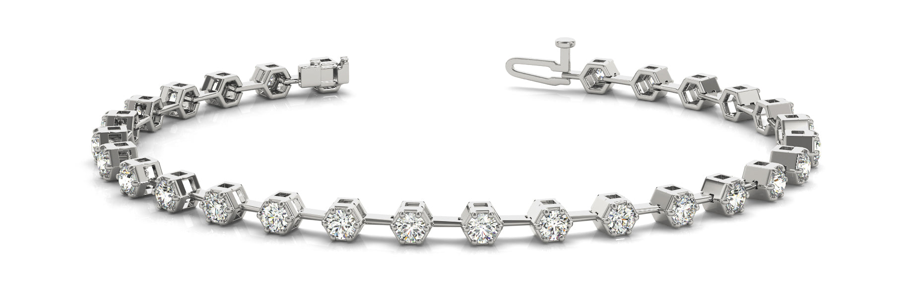 Bracelet In Line Prong Set - Image 2