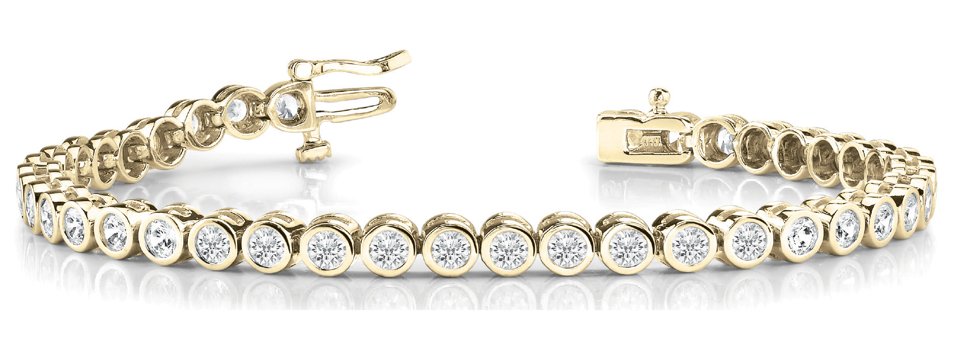 BEZEL SET IN LINE TENNIS BRACELET - Image 3