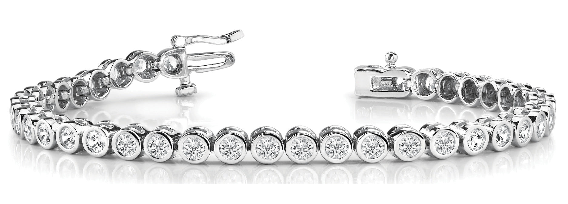 BEZEL SET IN LINE TENNIS BRACELET - Image 2