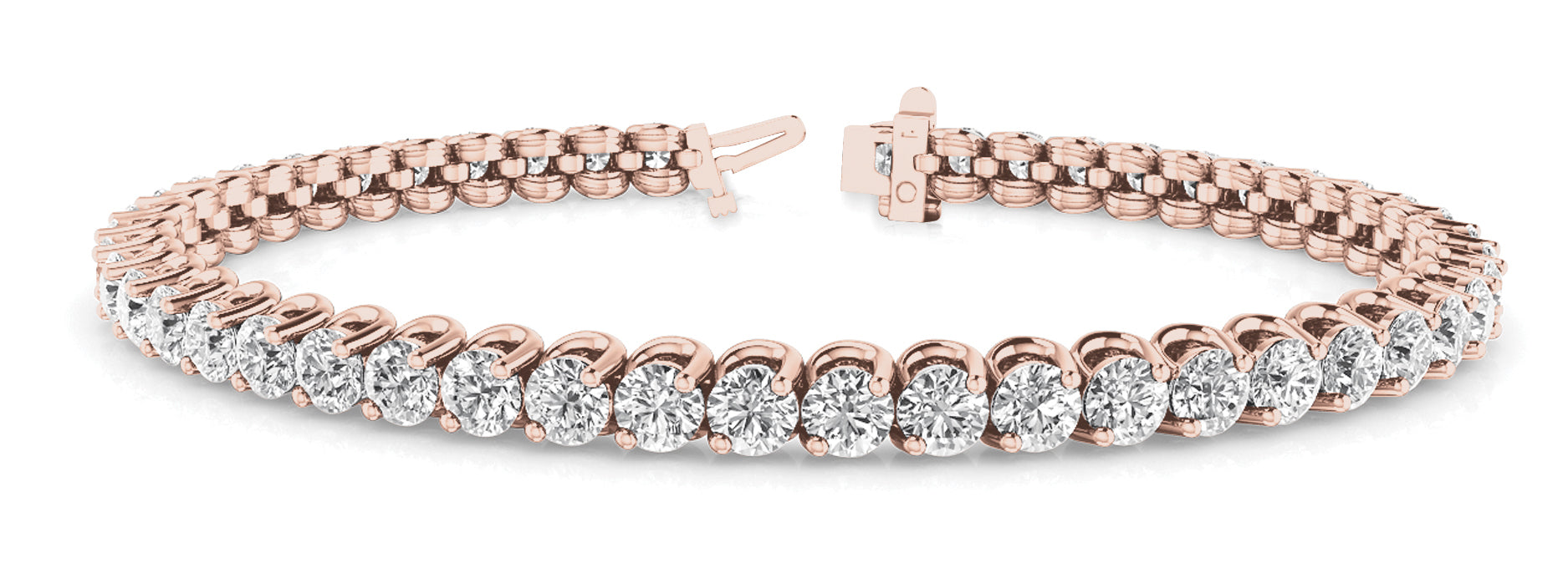 2 PRONG INLINE WIRE TENNIS BRACELET - Image 3
