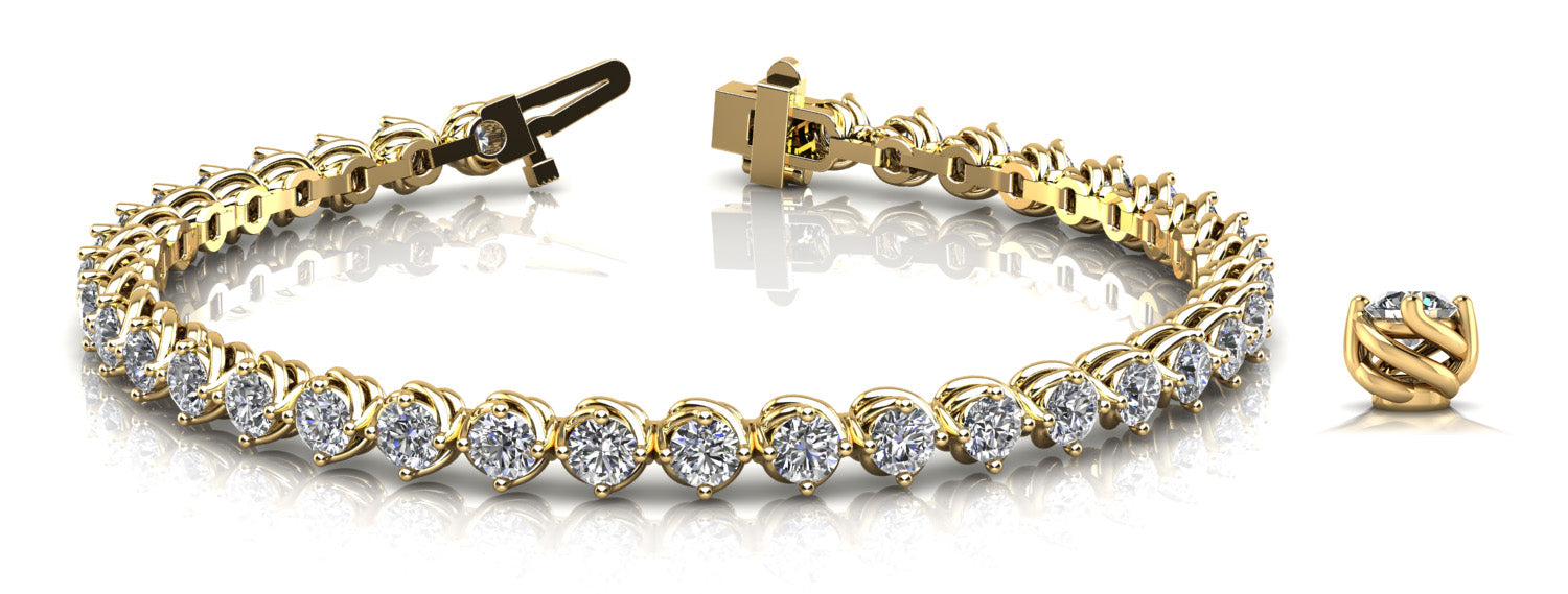 4 PRONG IN LINE TENNIS BRACELET - Image 3