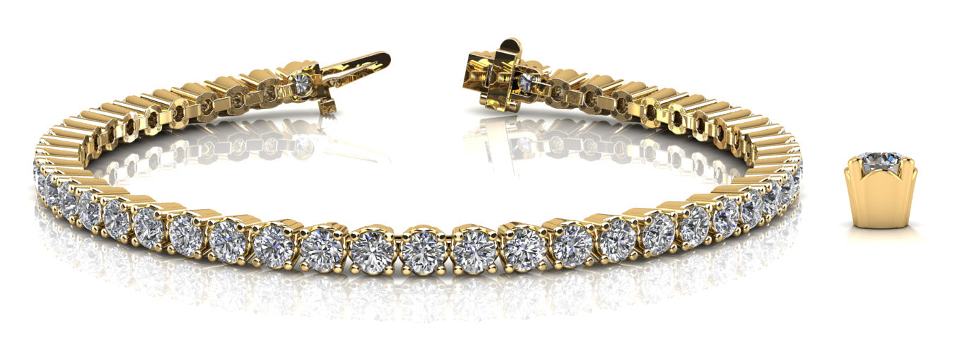 4 PRONG IN LINE TENNIS BRACELET - Image 3