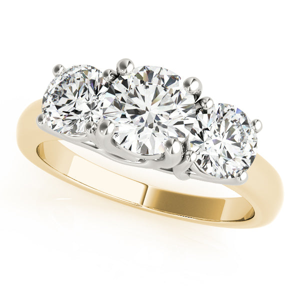ENGAGEMENT RINGS 3 STONE ROUND - Image 3