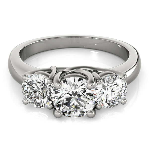 ENGAGEMENT RINGS 3 STONE ROUND - Image 5