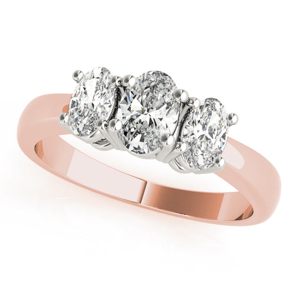 ENGAGEMENT RINGS 3 STONE OVAL - Image 9