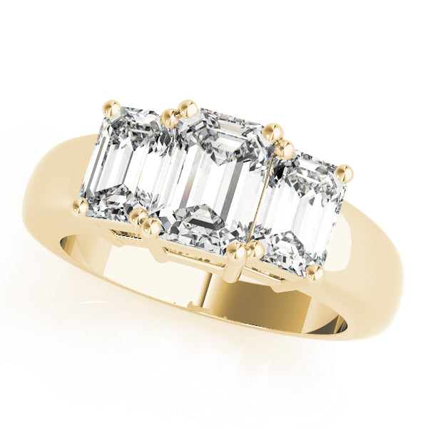 ENGAGEMENT RINGS 3 STONE EMERALD - Image 8