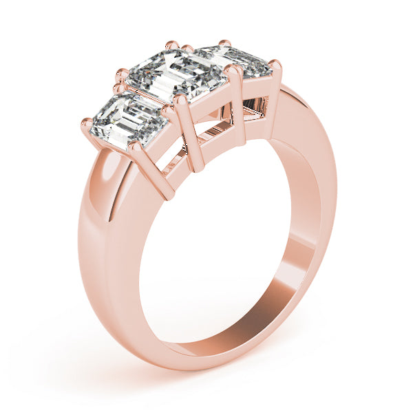ENGAGEMENT RINGS 3 STONE EMERALD - Image 7
