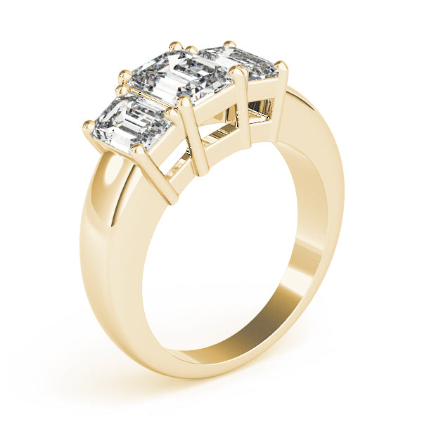 ENGAGEMENT RINGS 3 STONE EMERALD - Image 3