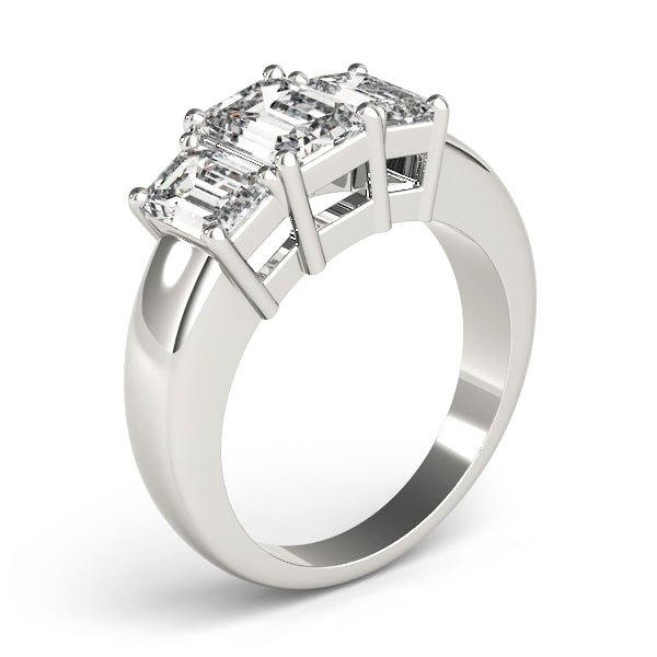 ENGAGEMENT RINGS 3 STONE EMERALD - Image 10