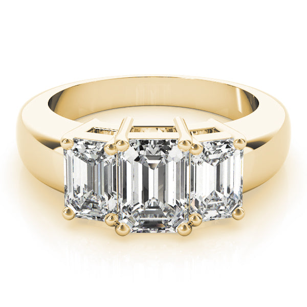 ENGAGEMENT RINGS 3 STONE EMERALD - Image 5