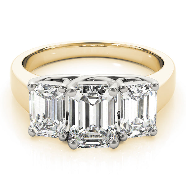 ENGAGEMENT RINGS 3 STONE EMERALD - Image 6