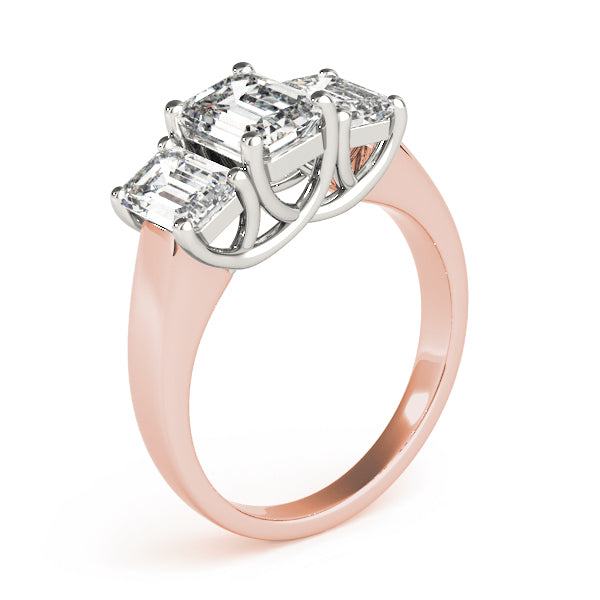 ENGAGEMENT RINGS 3 STONE EMERALD - Image 5