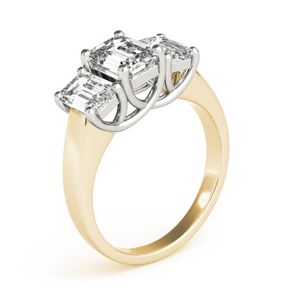 ENGAGEMENT RINGS 3 STONE EMERALD - Image 10