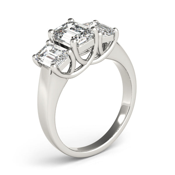 ENGAGEMENT RINGS 3 STONE EMERALD - Image 4