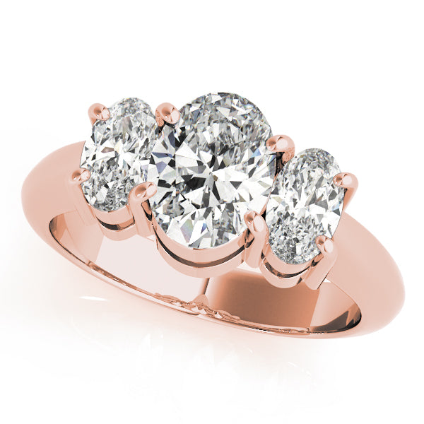 ENGAGEMENT RINGS 3 STONE OVAL - Image 7