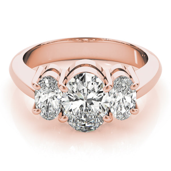ENGAGEMENT RINGS 3 STONE OVAL - Image 9
