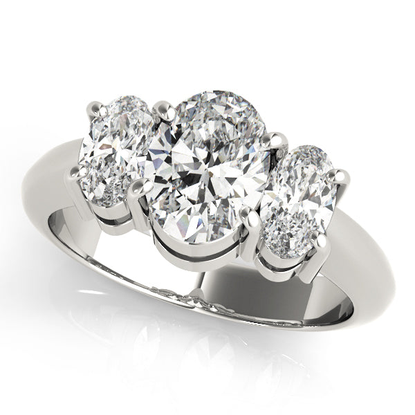 ENGAGEMENT RINGS 3 STONE OVAL - Image 2