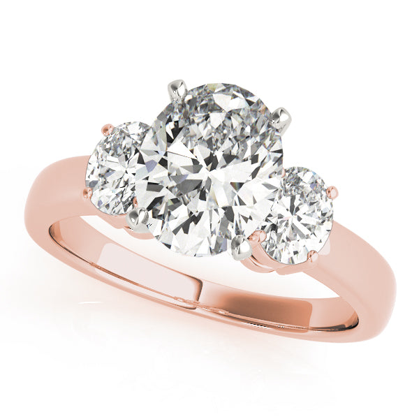 ENGAGEMENT RINGS 3 STONE OVAL - Image 3