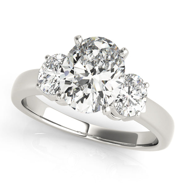 ENGAGEMENT RINGS 3 STONE OVAL - Image 2