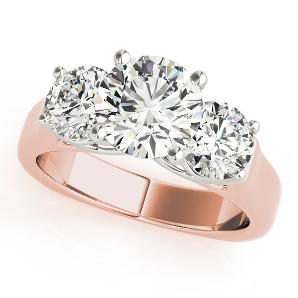 ENGAGEMENT RINGS 3 STONE ROUND - Image 3