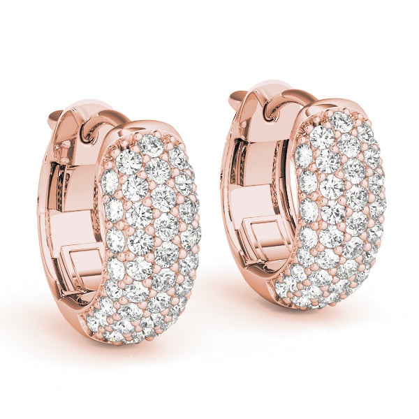 .5 INCH 5 ROW PAVE EARRINGS - Image 4