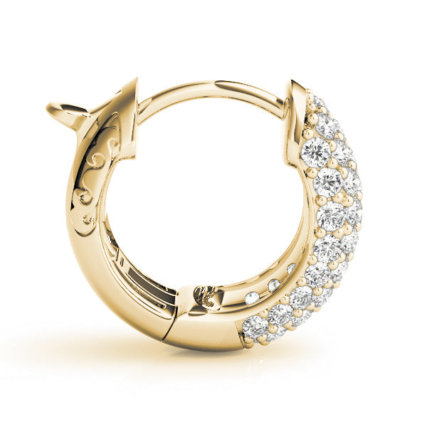 .5 INCH 5 ROW PAVE EARRINGS - Image 8