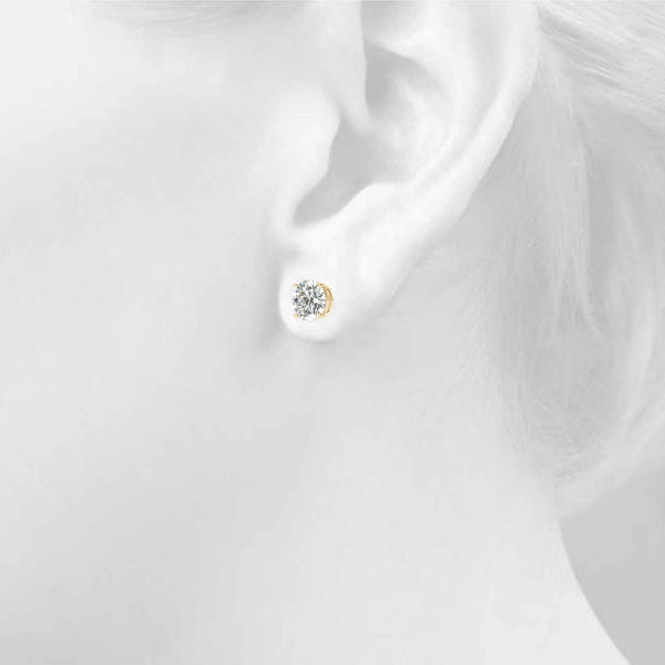 (1.5 CTTW) .75 CT 4 PRONG WIRE EARRINGS - Image 10