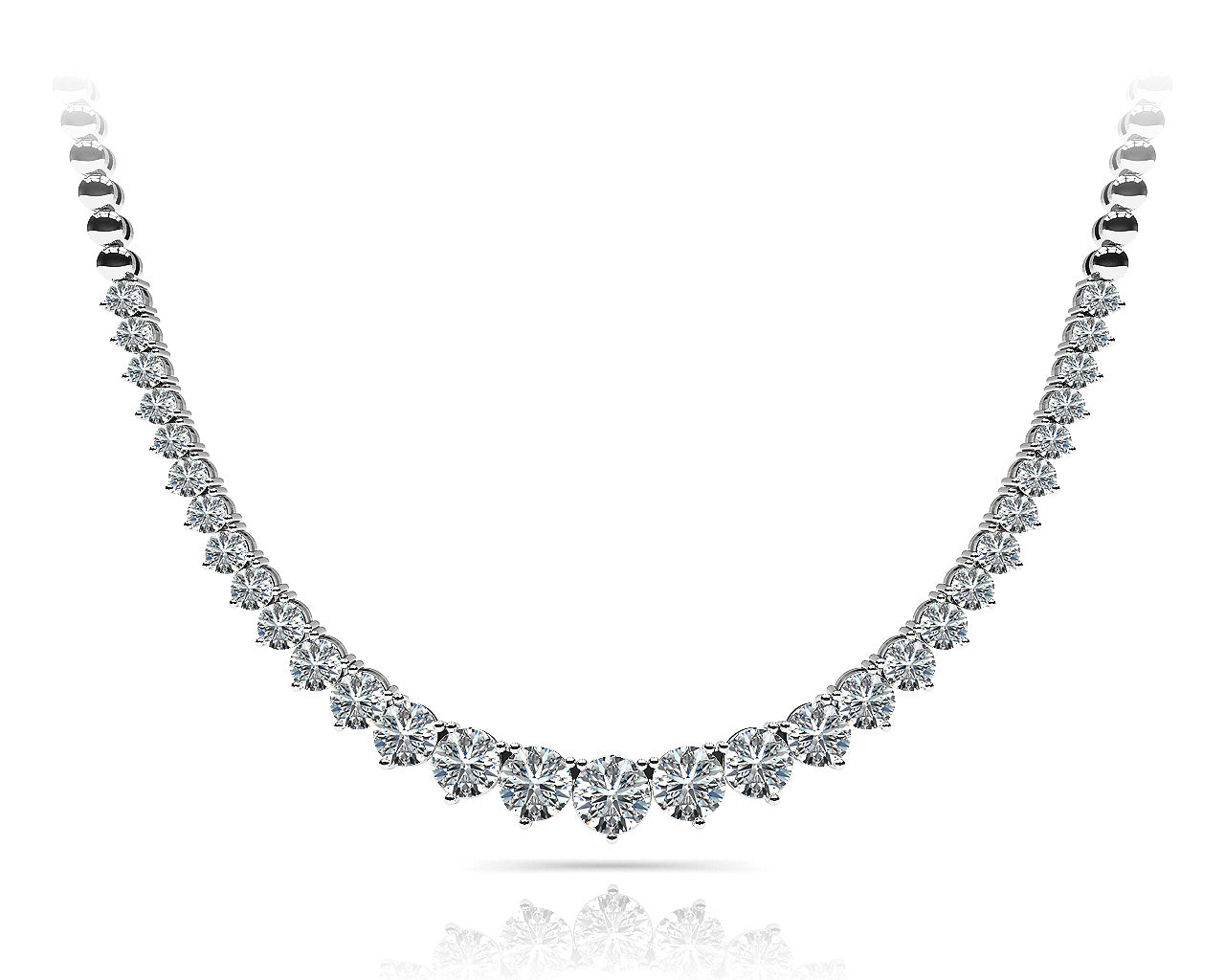 3 Prong Graduated necklace - Image 2