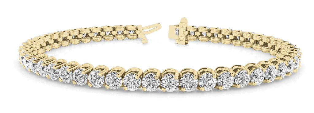 2 PRONG INLINE WIRE TENNIS BRACELET - Image 4