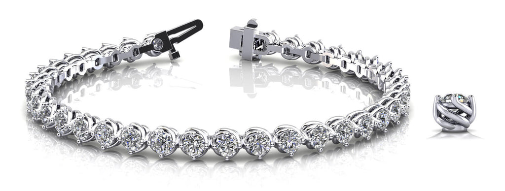4 PRONG IN LINE TENNIS BRACELET - Image 2