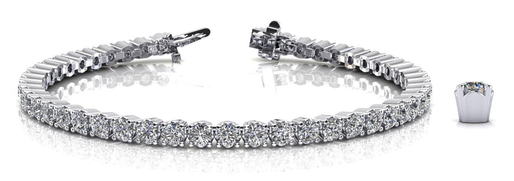 4 PRONG IN LINE TENNIS BRACELET - Image 2