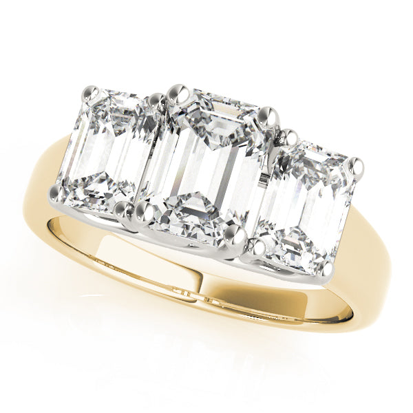 ENGAGEMENT RINGS 3 STONE EMERALD - Image 8