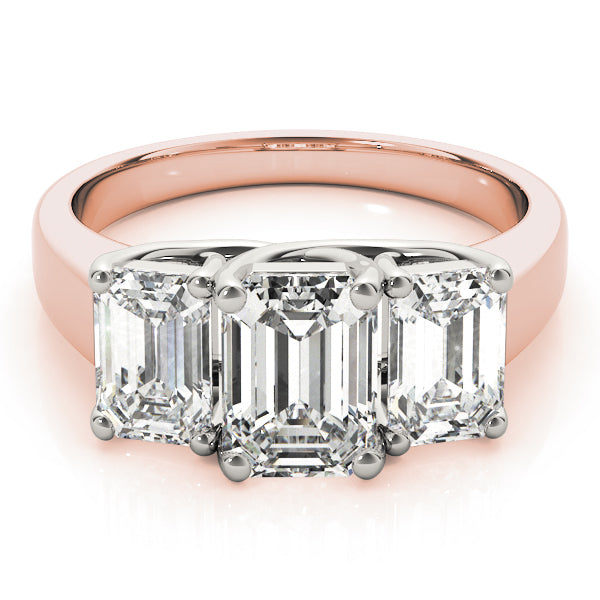 ENGAGEMENT RINGS 3 STONE EMERALD - Image 7